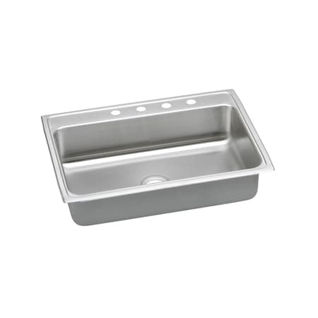 Elkay Gourmet 31" Single Basin Drop In Stainless Steel Kitchen Sink Stainless Steel - 1 Faucet Hole