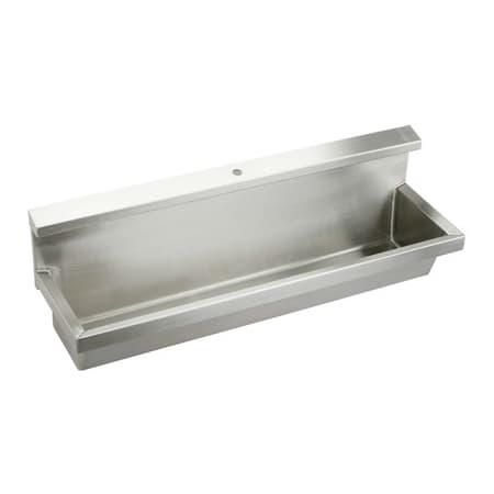 Elkay Stainless Steel 48" x 14" Wall Mount 14 Gauge Multiple Station Urinal with 8" Backsplash and Concealed Flush Pipe Stainless Steel