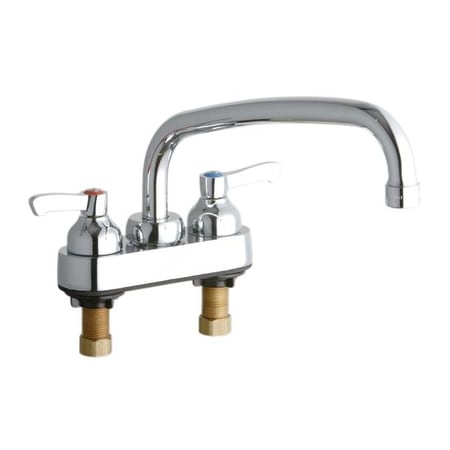 Elkay ADA 4" Centerset Exposed Utility Faucet with 10" Reach Arc Tube Spout Chrome