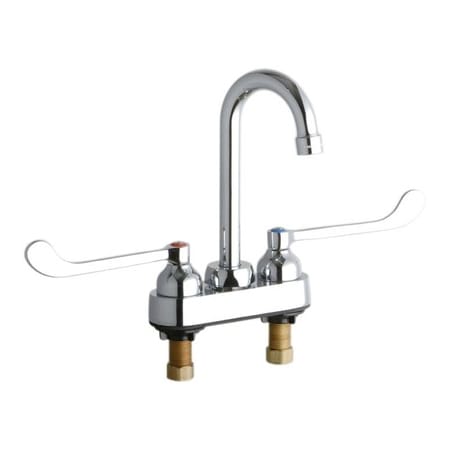 Elkay ADA 4" Centerset Exposed Utility Faucet with 3-5/8" Reach Gooseneck Spout and 6" Blade Handles Chrome