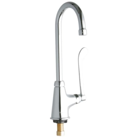 Elkay ADA Single Hole Single Control Deck Mount Classroom Faucet with 5-1/8" Reach Gooseneck Spout and 6" Blade Handle Chrome