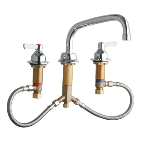 Elkay 9-1/8" ADA Single Hole Concealed Deck Utility Faucet with 8" Reach Arc Tube Spout Chrome