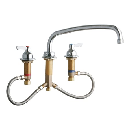 Elkay 9-3/8" ADA Single Hole Concealed Deck Utility Faucet with 12" Reach Arc Tube Spout Chrome