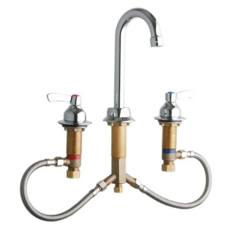 Elkay 11-5/16" ADA 8" Centerset Concealed Deck Utility Faucet with 3-5/8" Reach Gooseneck Spout Chrome