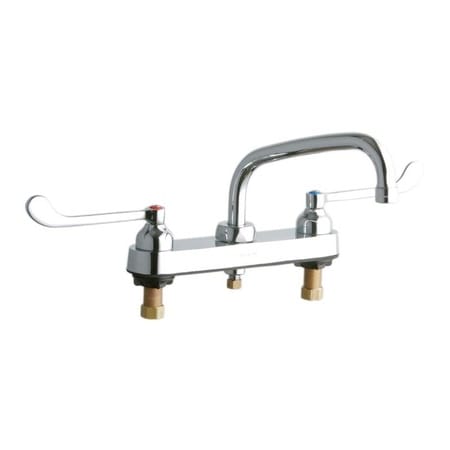 Elkay ADA 8" Centerset Exposed Deck Food Service Faucet with 6" Blade Handles Chrome