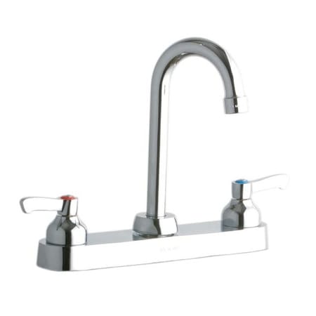 Elkay ADA 8" Centerset Exposed Deck Food Service Faucet with 3-5/8" Reach Gooseneck Spout Chrome