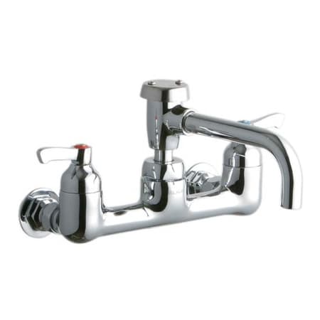 Elkay ADA 8" Centerset Wall Mount Service Sink Faucet with 6-1/2" Reach Vented Spout Chrome