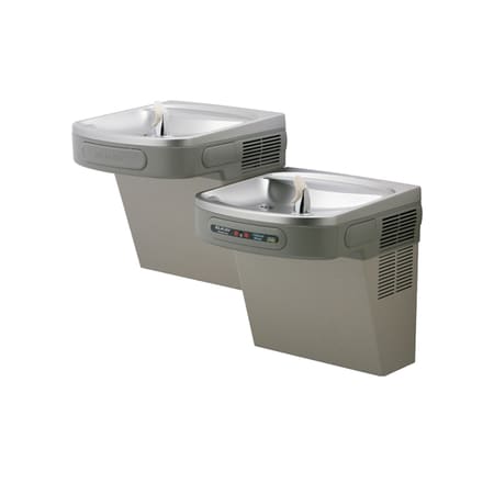 Elkay 8 GPH ADA Wall Mount Bi-Level Filtered Hands Free Cooler Light Gray Granite