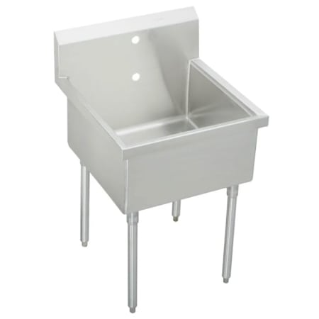 Elkay Sturdibilt 27" Single Basin Free Standing Stainless Steel Utility Sink with overflow. 1 Faucet Hole