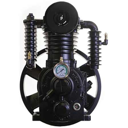 EMAX 5-HP 2-Stage Bare In-line Twin Replacement Pressure-Lubricated Air Compressor Pump (24 CFM Displacement @ 0 PSI) N/A