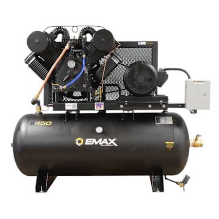 EMAX 20 HP 120 Gal 175 Max PSI Two-Stage Stationary Electric (208 Volt 3 Phase) Reciprocating Air Compressor N/A