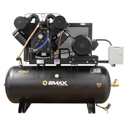 EMAX 25 HP 120 Gal 175 Max PSI Two-Stage Stationary Electric (230 Volt 3 Phase) Reciprocating Air Compressor N/A