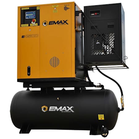 EMAX 7.5 HP 120 Gal 150 Max PSI Stationary Electric (460 Volt 3 Phase) Variable Speed Rotary Air Compressor with Dryer N/A