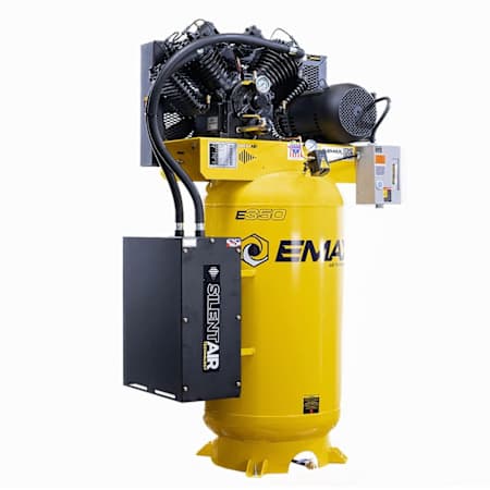 EMAX 7.5 HP 80 Gal 175 Max PSI Silent Air Two-Stage Stationary Electric (208, 230 Volt 1 Phase) Reciprocating Air Compressor N/A