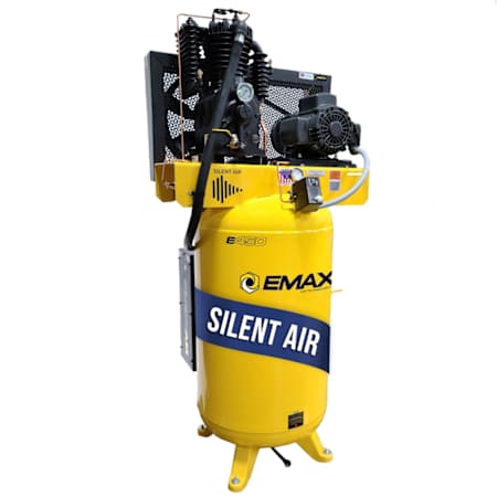 EMAX 5 HP 80 Gal 175 Max PSI Plus Silent Air Two-Stage Stationary Electric (208, 230 Volt 1 Phase) Reciprocating Air Compressor N/A