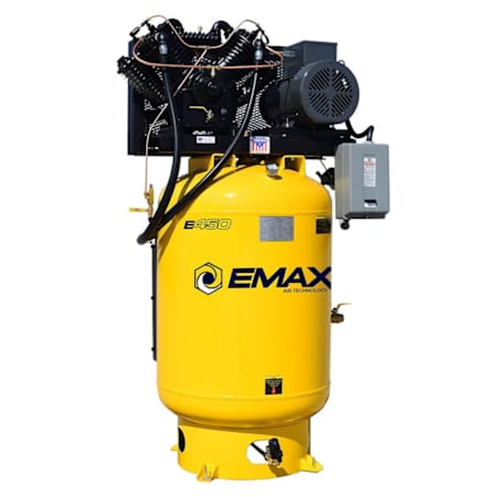 EMAX 10 HP 120 Gal 175 Max PSI Two-Stage Stationary Electric (460 Volt 3 Phase) Reciprocating Air Compressor N/A