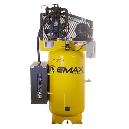 EMAX 5 HP 80 Gal 175 Max PSI Two-Stage Silent Air Industrial Floor Mounted Electric (460 Volt 3 Phase) Air Compressor N/A
