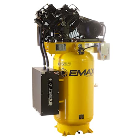 EMAX 7.5 HP 80 Gal 175 Max PSI Two-Stage Silent Air Industrial Floor Mounted Electric (208, 240 Volt 1 Phase) Air Compressor N/A
