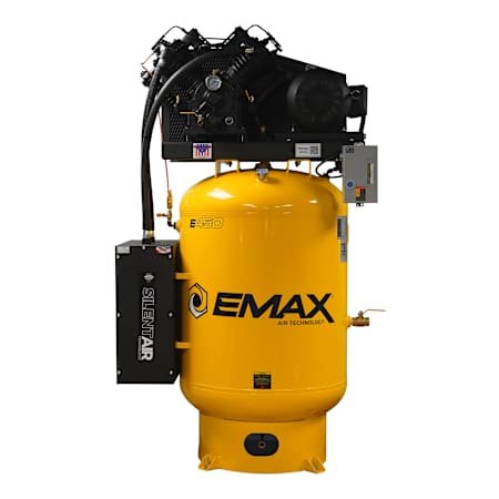 EMAX 7.5 HP 120 Gal 175 Max PSI Two-Stage Silent Air Industrial Floor Mounted Electric (460 Volt 3 Phase) Air Compressor N/A