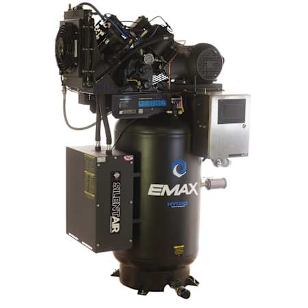 EMAX 10 HP 80 Gal 175 Max PSI Two-Stage Stationary Electric (208, 230 Volt 1, 3 Phase) Reciprocating Air Compressor with Wi-Fi N/A