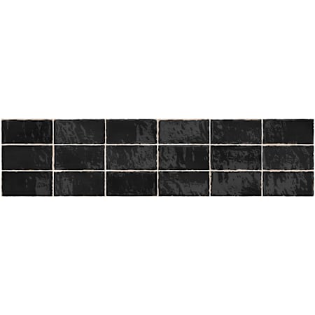 Emser Tile Antigo - 2" x 5" Subway Wall Tile - Glossy Visual - Sold by Carton (12.1 SF/Carton) Jet