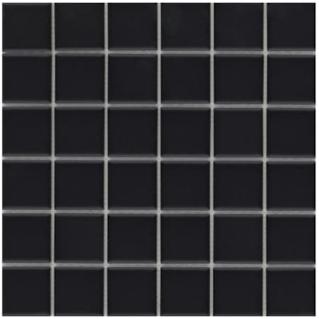 Emser Tile Catch - 12" x 12" Geometric Floor and Wall Tile - Matte Visual - Sold by Sheet (0.99 SF/Sheet) Black