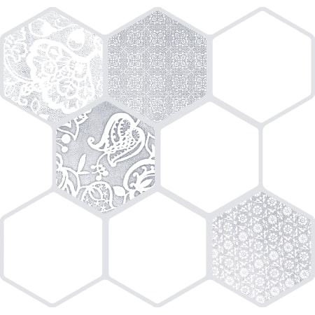 Emser Tile Virtue - 17" x 18" Hexagon Floor Tile - Satin Visual - Sold by Carton (14.43 SF/Carton) White