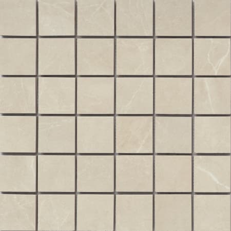 Emser Tile Sterlina II - 12" x 12" Square Floor and Wall Mosaic Tile - Matte Marble Visual - Sold by Sheet  (0.94 SF/Sheet) Ivory