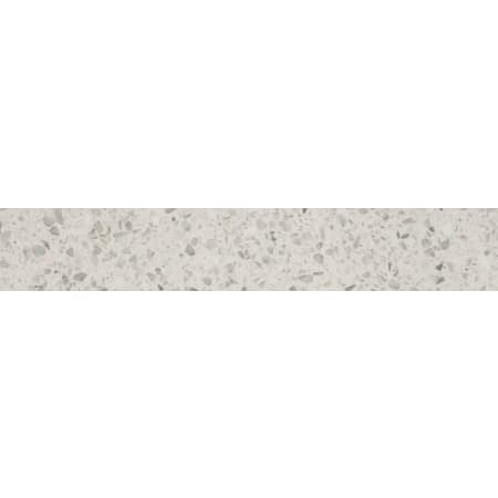 Emser Tile Terazio - 24" x 3" Textured Porcelain Thin-Set Bullnose Bianco