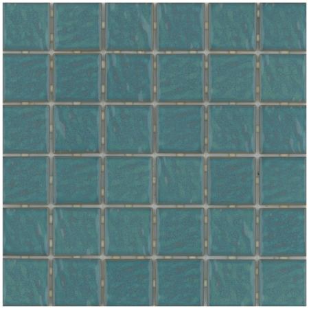 Emser Tile Afloat - 12" x 12" Square Floor and Wall Tile - Glossy Visual - Sold by Sheet (1.01 SF/Sheet) Aqua