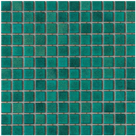 Emser Tile Afloat - 13" x 13" Square Floor and Wall Tile - Glossy Visual - Sold by Sheet  (1.1 SF/Sheet) Sea