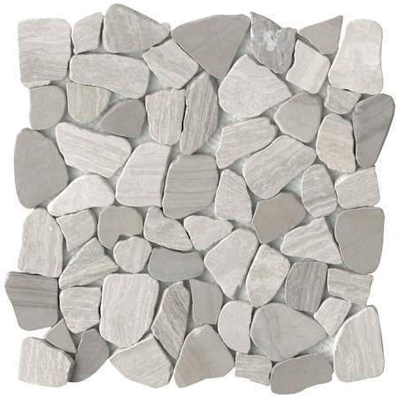 Emser Tile Cultura - 12" x 12" Pebble and Rock Floor Tile - Honed Visual - Sold by Piece (1 SF/Sheet) Autumn