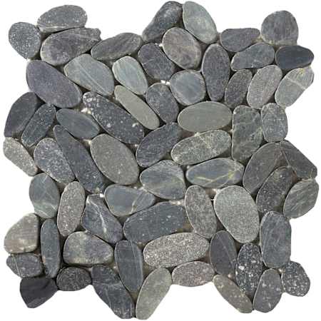 Emser Tile Venetian Pebbles - 12" x 12" Specialty Tile - Textured Visual - Sold by Sheet (0.97 SF/Sheet) Graphite