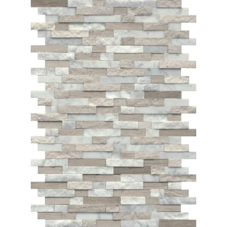 Emser Tile Feature - 12" x 18" Rectangle Brick Mosaic Wall Tile - Textured Stone Visual - Sold by Piece (1.5 SF/Sheet) Multi