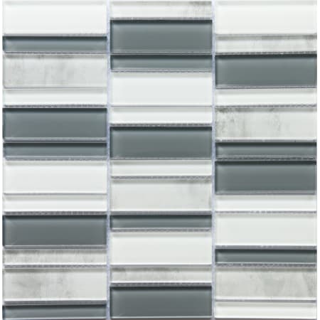 Emser Tile La Vie - 12" x 12" Rectangle Tile - Satin Visual - Sold by Sheet (0.98 SF/Sheet) Silver