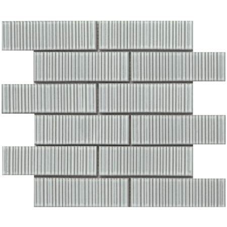 Emser Tile Ornami - 11" x 12" Brick Wall Tile - Glossy Visual - Sold by Sheet  (0.89 SF/Sheet) Foil