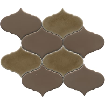 Emser Tile Retro II - 9" x 10" Hexagon Arabesque/Baroque Mosaic Wall Tile - Matte Tile Visual - Sold by Piece (0.62 SF/Sheet) Bronze