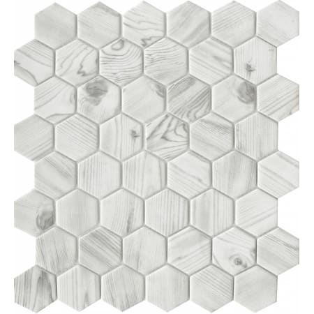 Emser Tile Echo - 12" x 13" Hexagon Wall Tile - Polished Visual - Sold by Sheet (1.1 SF/Sheet) White