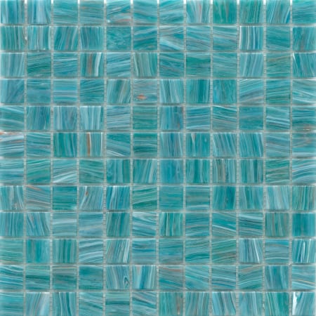 Emser Tile Swirl - 12" x 12" Square Wall Mosaic Tile - Glossy Tile Visual - Sold by Sheet  (0.95 SF/Sheet) Teal