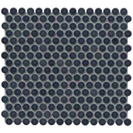 Emser Tile Savvy - 11" x 12" Penny Floor and Wall Tile - Glossy Visual - Sold by Sheet  (0.97 SF/Sheet) Navy