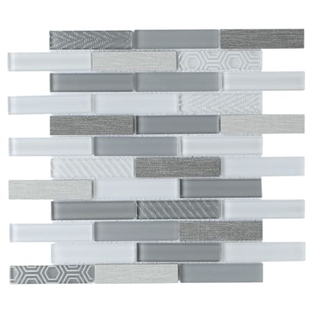 Emser Tile Volare - 12" x 12" Square Linear Mosaic Wall Tile - Glossy Tile Visual - Sold by Piece (0.95 SF/Sheet) Nebbia