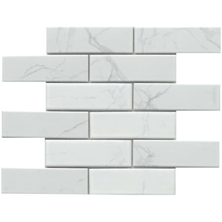 Emser Tile Elegan - 11" x 12" Brick Floor and Wall Tile - Matte Visual - Sold by Sheet  (0.89 SF/Sheet) Calacata
