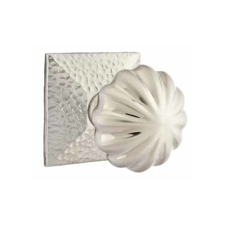 Melon Knob Hammered Rosette