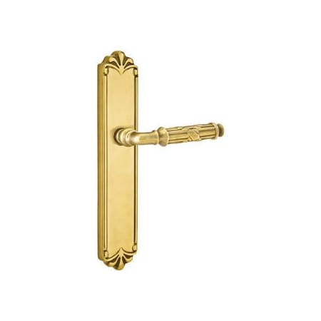 Emtek Designer Brass Door Configuration 1 Patio Multi Point Trim Lever Set with American Cylinder Below Handle French Antique