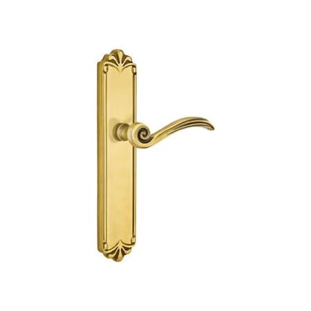 Emtek Designer Brass Door Configuration 1 Inactive Multi Point Trim Lever Set with American Cylinder Below Handle French Antique