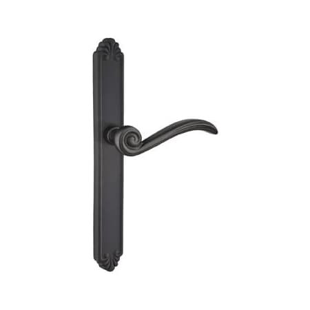 Emtek Lost Wax / Tuscany Bronze Door Configuration 1 Passage Multi Point Narrow Trim Lever Set with American Cylinder Below Handle Flat Black