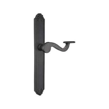 Emtek Lost Wax / Tuscany Bronze Door Configuration 1 Thumbturn Multi Point Narrow Trim Lever Set with American Cylinder Below Handle Flat Black