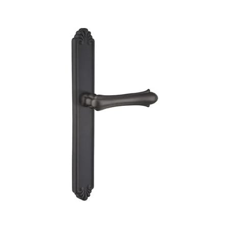 Emtek Lost Wax / Tuscany Bronze Door Configuration 1 Patio Multi Point Narrow Trim Lever Set with American Cylinder Below Handle Flat Black