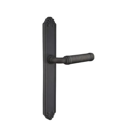 Emtek Lost Wax / Tuscany Bronze Door Configuration 1 Inactive Multi Point Narrow Trim Lever Set with American Cylinder Below Handle Flat Black