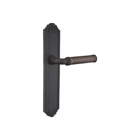 Emtek Lost Wax / Tuscany Bronze Door Configuration 1 Passage Multi Point Trim Lever Set with American Cylinder Below Handle Flat Black